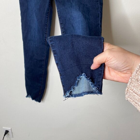 Kut From The Kloth Blue Connie High Rise Slim Fit Raw V-Cut Ankle Hem Jeans 4 - Picture 7 of 13